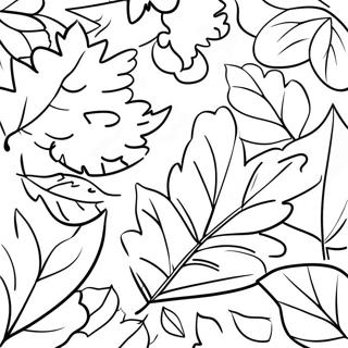 Colorful Autumn Leaves Coloring Page 24382-19590