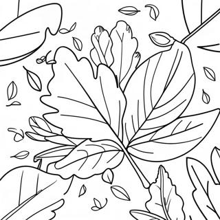 Colorful Autumn Leaves Coloring Page 24382-19591