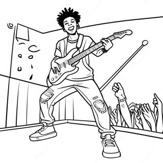 Nle Choppa Performing On Stage Coloring Page 24392-19594