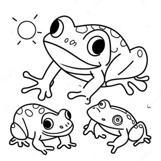 Colorful Life Cycle Of A Frog Coloring Page 24432-19625