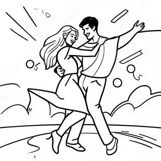 Boyfriend And Girlfriend Dancing Coloring Page 24442-19632