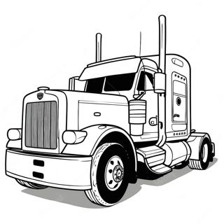 Peterbilt Truck Coloring Page 24451-19636