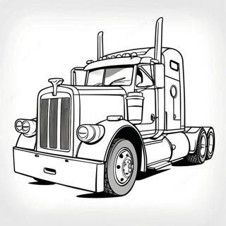 Vintage Peterbilt Truck Coloring Page 24452-19643