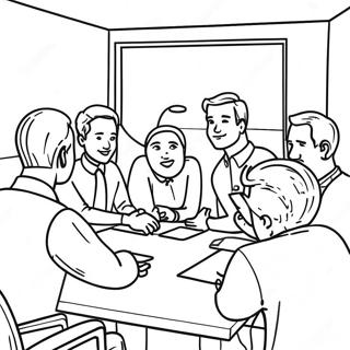 Supportive Aa Meeting Scene Coloring Page 24472-19658