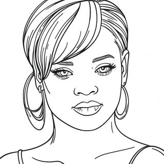 Rihanna Coloring Page 24541-19709