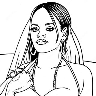 Rihanna Coloring Page 24541-19710