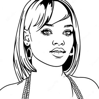 Rihanna Coloring Page 24541-19711