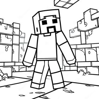 Minecraft Steve Coloring Page 24571-19730