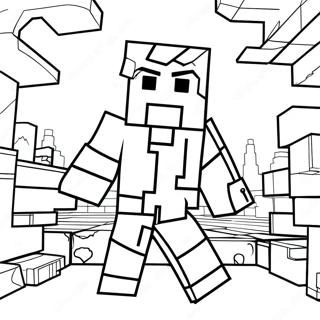 Minecraft Steve Coloring Page 24571-19731