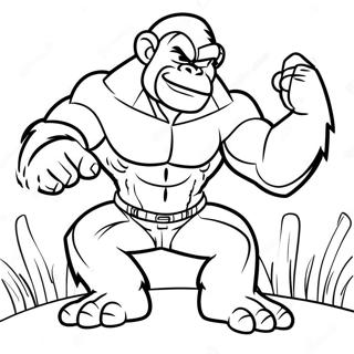 Beast Boy Transforming Into A Gorilla Coloring Page 24612-19770