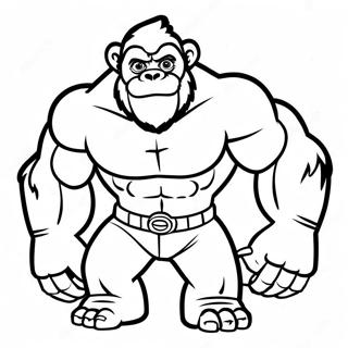 Beast Boy Transforming Into A Gorilla Coloring Page 24612-19772