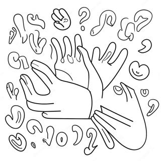 Sign Language Alphabet Coloring Pages