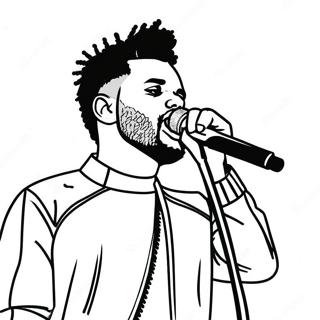 The Weeknd Performing On Stage Coloring Page 24662-19811