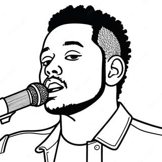 The Weeknd Performing On Stage Coloring Page 24662-19812