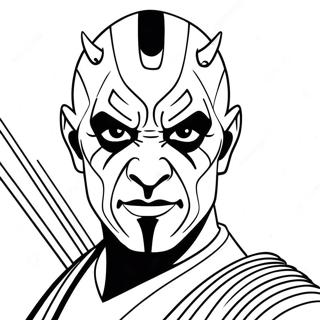 Darth Maul With Double Lightsabers Coloring Page 24682-19826