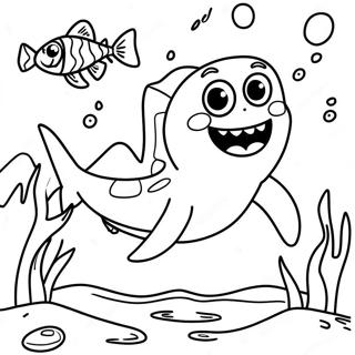 Exciting Shark Boy Adventure Coloring Page 24702-19839