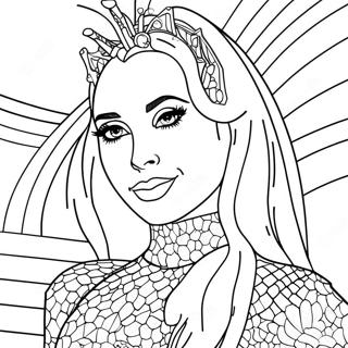 Lady Gaga In Sparkly Outfit Coloring Page 24712-19847