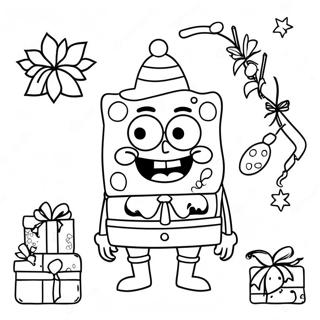 Spongebob Christmas Coloring Page 2471-2018