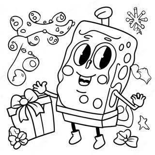 Spongebob Christmas Coloring Page 2471-2019