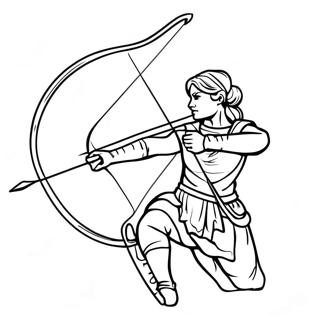 Bow And Arrow Coloring Page 24721-19854