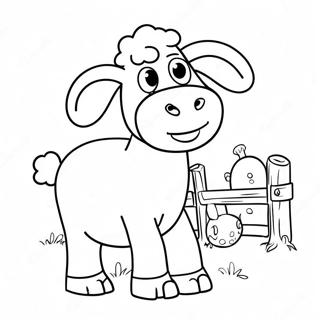 Funny Shaun The Sheep Coloring Page 24732-19869