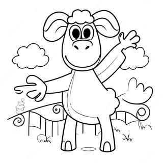 Funny Shaun The Sheep Coloring Page 24732-19870