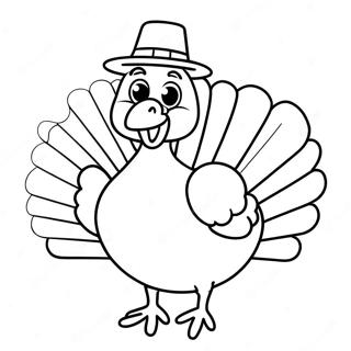 Cute Turkey Coloring Page 24741-19868