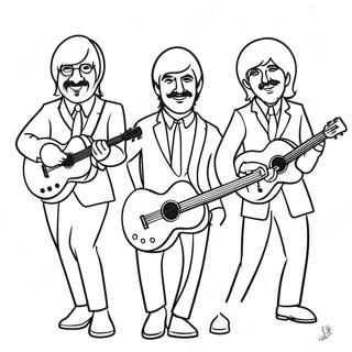 Colorful Beatles Characters Coloring Page 24752-19878