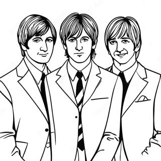 Colorful Beatles Characters Coloring Page 24752-19879