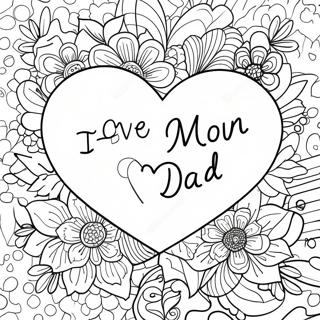 I Love You Mom And Dad Coloring Pages