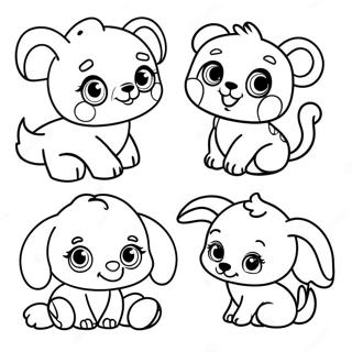 Cute Baby Animals Abc Coloring Page 24782-19924