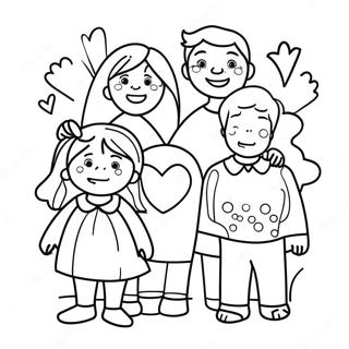 I Love My Family Coloring Page 24791-19906