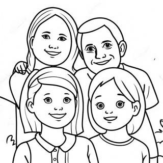 Happy Family Portrait Coloring Page 24792-19909