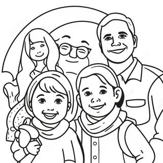 Happy Family Portrait Coloring Page 24792-19910