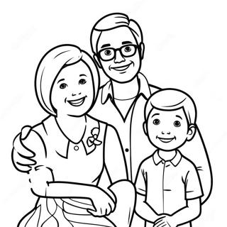 Happy Family Portrait Coloring Page 24792-19912