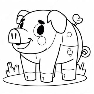 Minecraft Pig Coloring Page 24811-19926