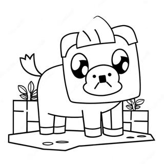 Minecraft Pig Coloring Page 24811-19927