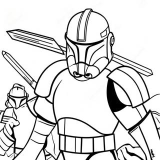 Epic Clone Trooper Battle Coloring Page 2482-2029