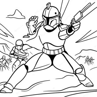 Epic Clone Trooper Battle Coloring Page 2482-2030