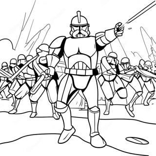 Epic Clone Trooper Battle Coloring Page 2482-2031