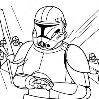 Epic Clone Trooper Battle Coloring Page 2482-2032