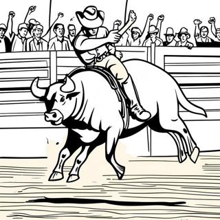 Pbr Bull Riding Coloring Page 24831-19943