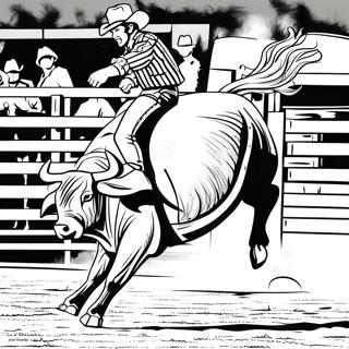 Pbr Bull Riding Coloring Page 24831-19944