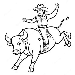 Exciting Pbr Bull Rider Coloring Page 24832-19945