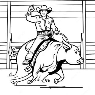 Exciting Pbr Bull Rider Coloring Page 24832-19946