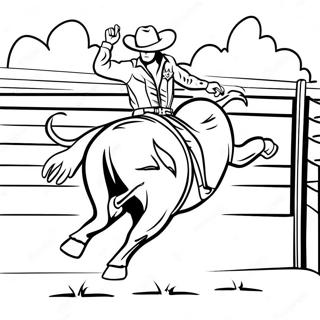 Exciting Pbr Bull Rider Coloring Page 24832-19947