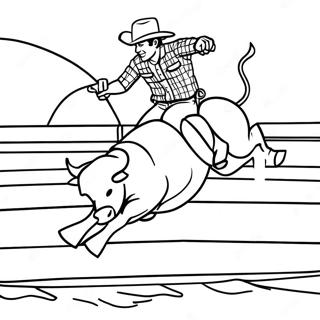 Exciting Pbr Bull Rider Coloring Page 24832-19948