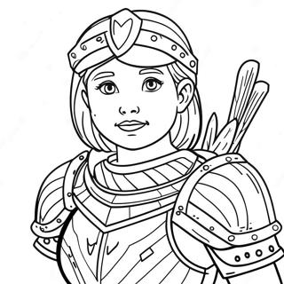 Brave Girl In Armor Coloring Page 24842-19958