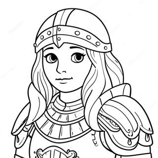 Brave Girl In Armor Coloring Page 24842-19959