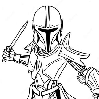 Fearsome General Grievous In Battle Coloring Page 24852-19968